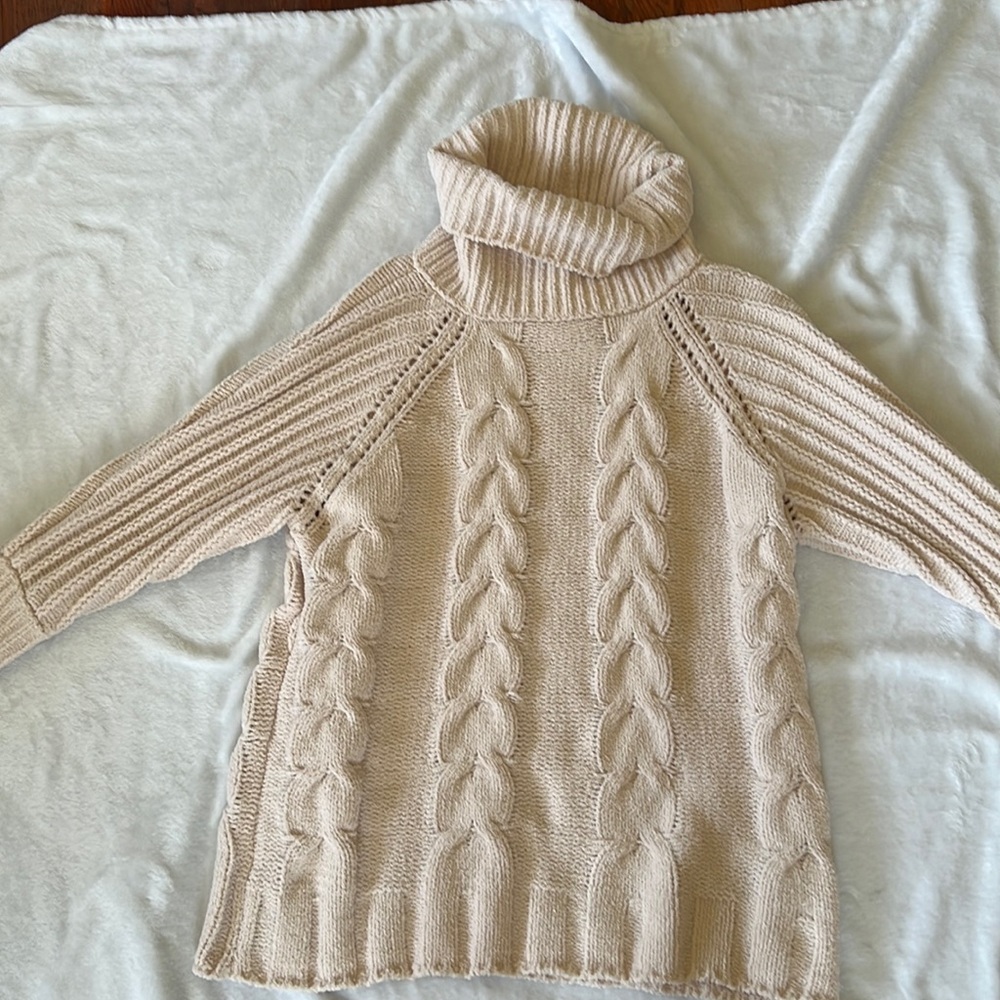 Beige turtleneck